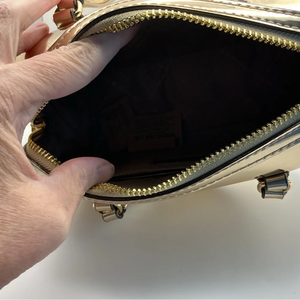 Michael Kors Jet Set Mini Duffel Crossbody Pale Gold Metallic NWOT - Picture 5 of 8